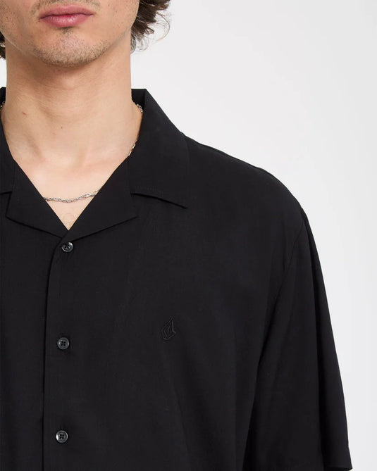 Volcom Men's Single Stone Shirt Gloss Black A0412622_GBK