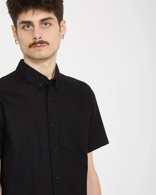Volcom Men's Everett Oxford Shirt New Black A0412625_NBK