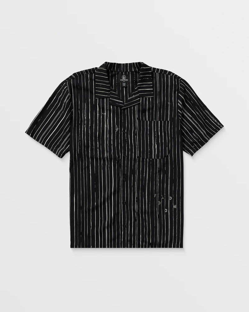 Load image into Gallery viewer, Volcom Men&#39;s Mistostone Shirt Black White A0422501_BWH
