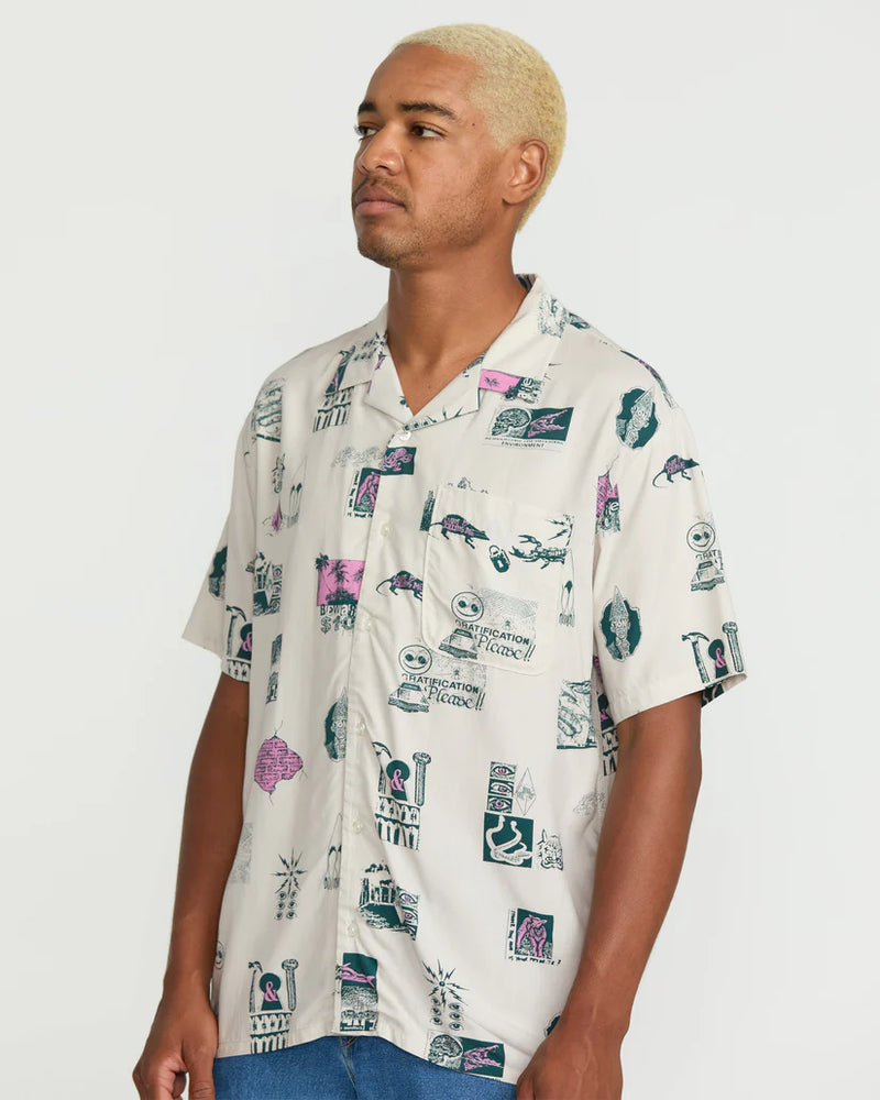 Load image into Gallery viewer, Volcom Men&#39;s Mistostone Shirt Stone A0422501_STN
