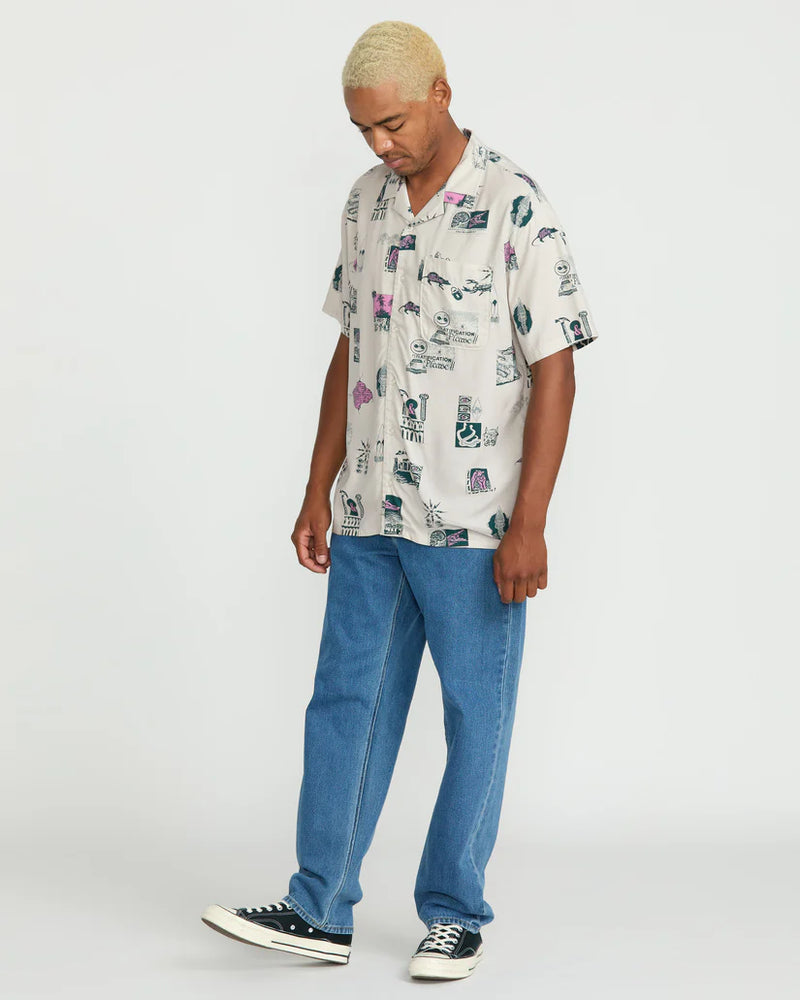 Load image into Gallery viewer, Volcom Men&#39;s Mistostone Shirt Stone A0422501_STN
