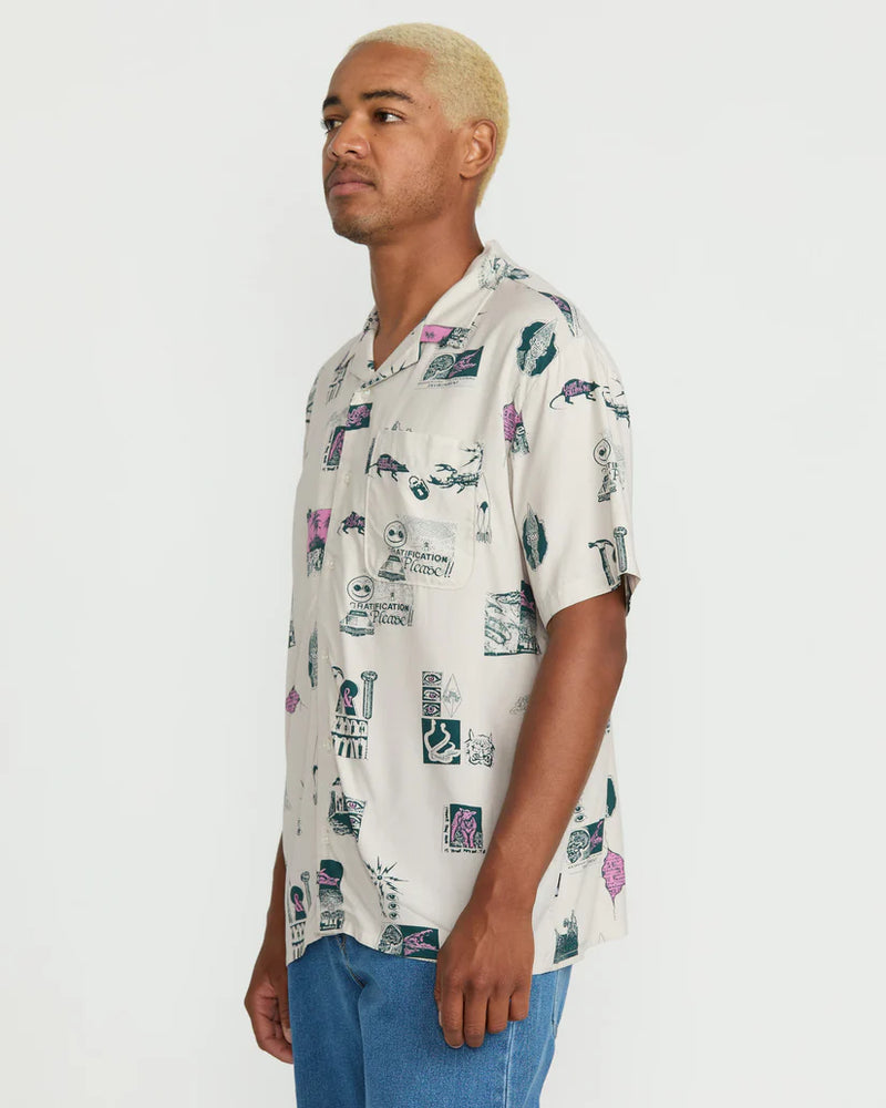 Load image into Gallery viewer, Volcom Men&#39;s Mistostone Shirt Stone A0422501_STN

