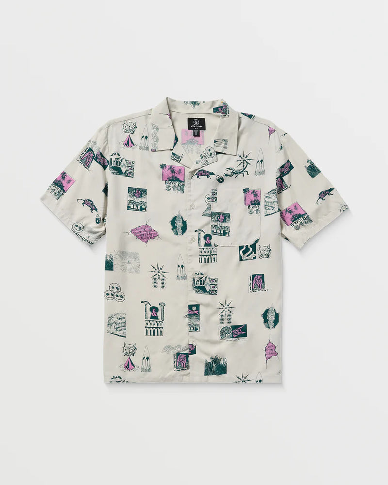 Load image into Gallery viewer, Volcom Men&#39;s Mistostone Shirt Stone A0422501_STN
