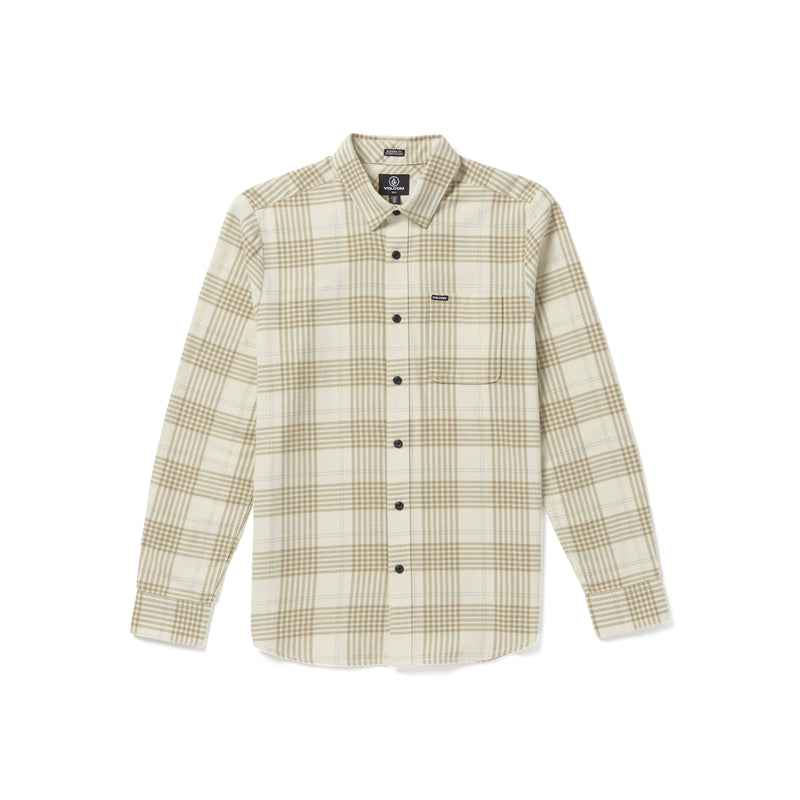 Load image into Gallery viewer, Volcom Caden Plaid Shirt Dirty White A0532303-DWH

