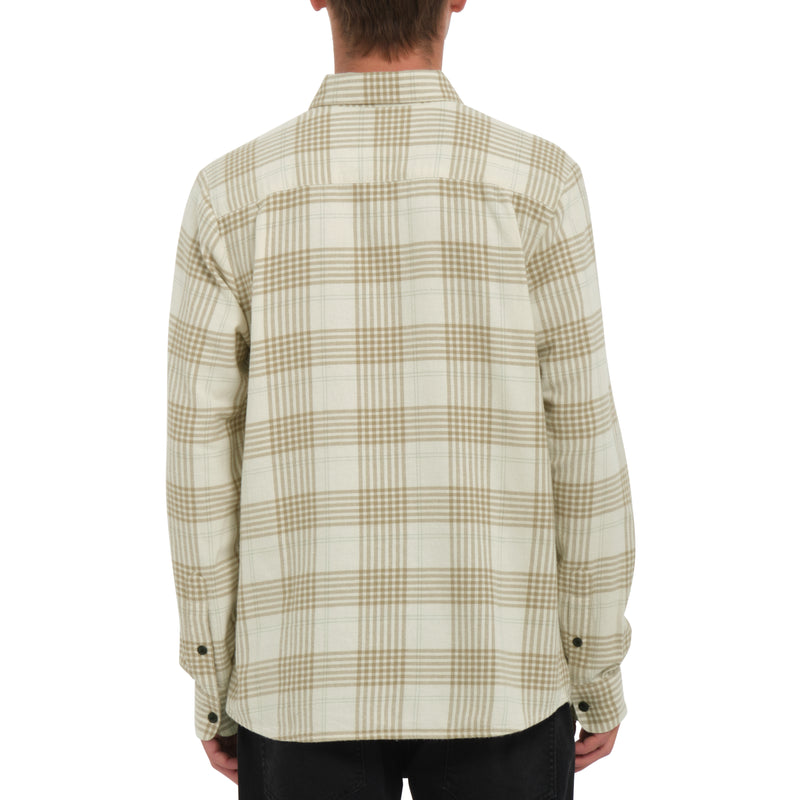 Load image into Gallery viewer, Volcom Caden Plaid Shirt Dirty White A0532303-DWH
