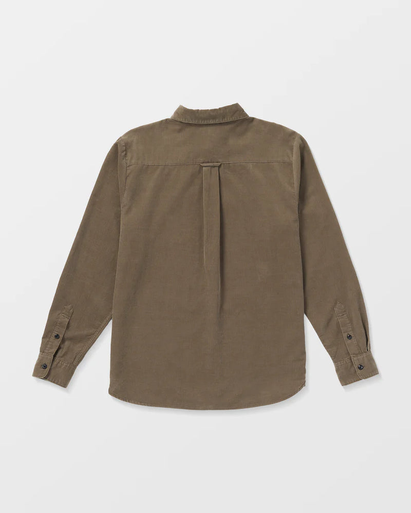 Load image into Gallery viewer, Volcom Men&#39;s Zander Long Sleeve Shirt Teak A0532410_TEK
