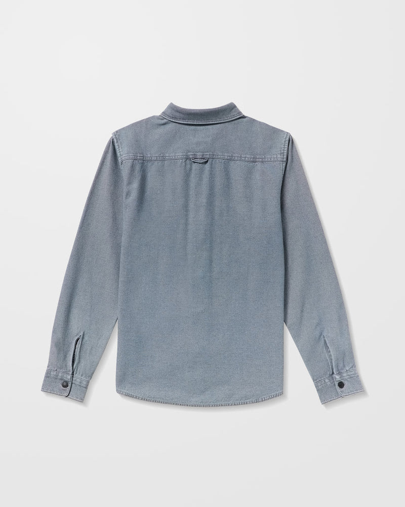 Load image into Gallery viewer, Volcom Men&#39;s Levelstone Shirt Blue Wash A0532501-BWS
