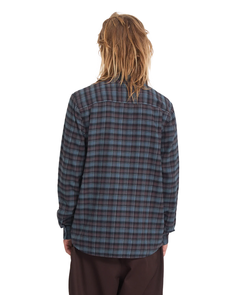 Load image into Gallery viewer, Volcom Men's Caden Plaid Long Sleeve Shirt Raisin A0532602-RSN
