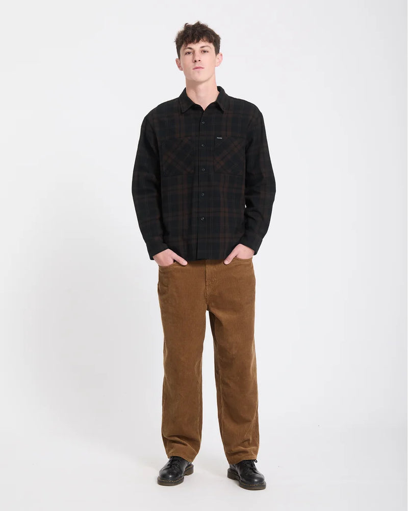 Load image into Gallery viewer, Volcom Men's Hunkstone Shirt Cacao A0532603-CAO
