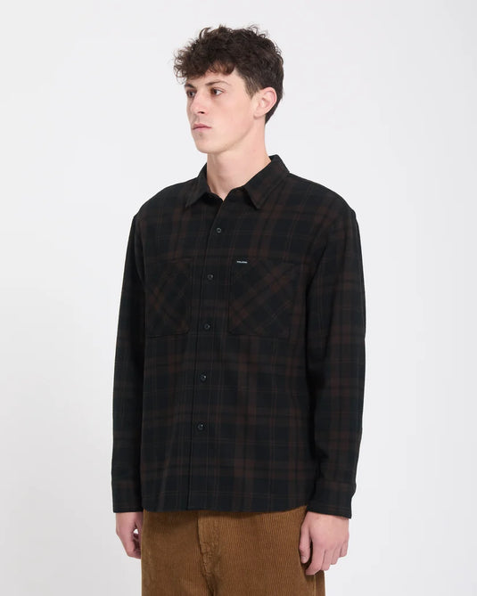 Volcom Men's Hunkstone Shirt Cacao A0532603-CAO