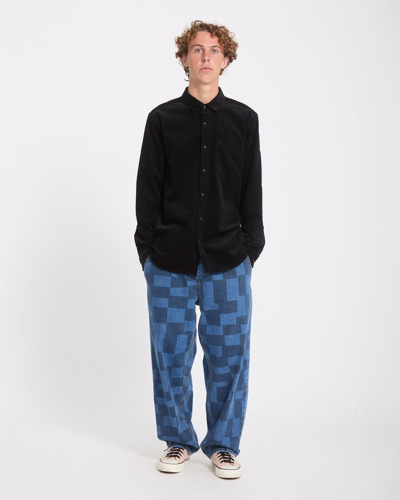 Load image into Gallery viewer, Volcom Men's Zander Corduroy Black Combo A0532604-BLC
