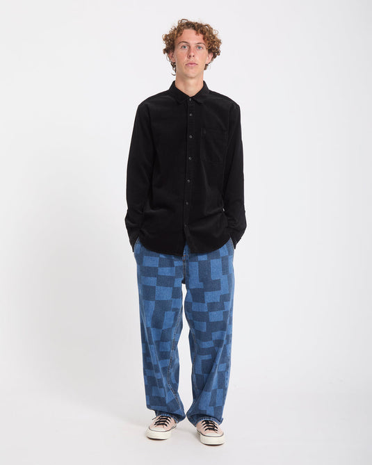Volcom Men's Zander Corduroy Black Combo A0532604-BLC