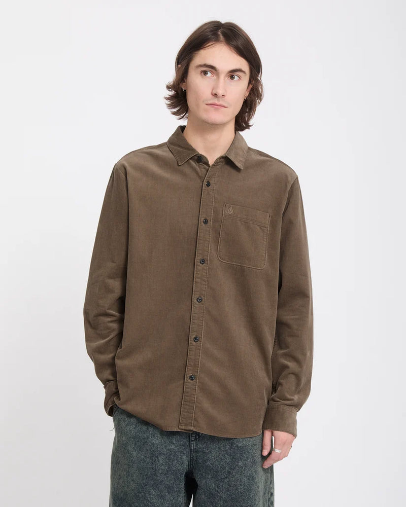 Load image into Gallery viewer, Volcom Men's Zander Corduroy Shirt Earth A0532604-ETH
