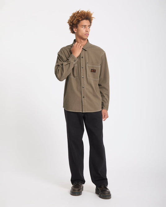 Volcom Men's Levelstone Shirt Earth A0532605-ETH