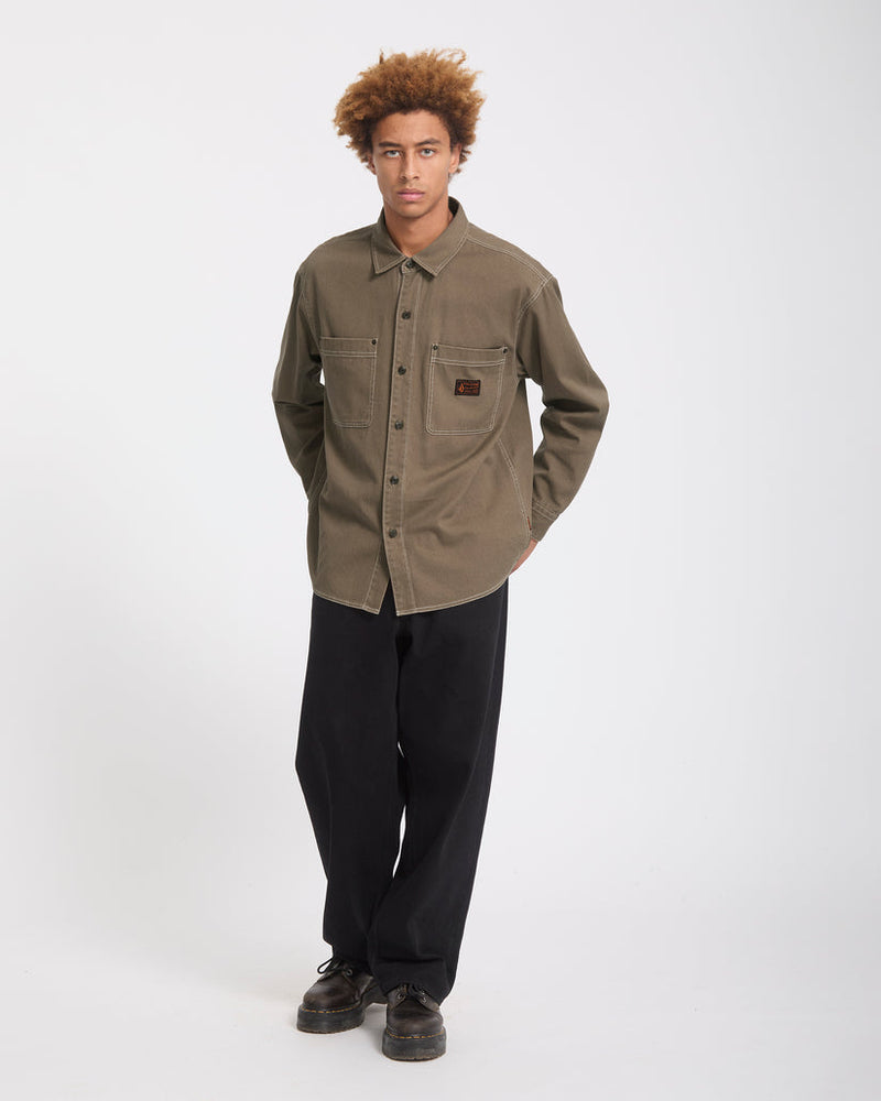Load image into Gallery viewer, Volcom Men's Levelstone Shirt Earth A0532605-ETH
