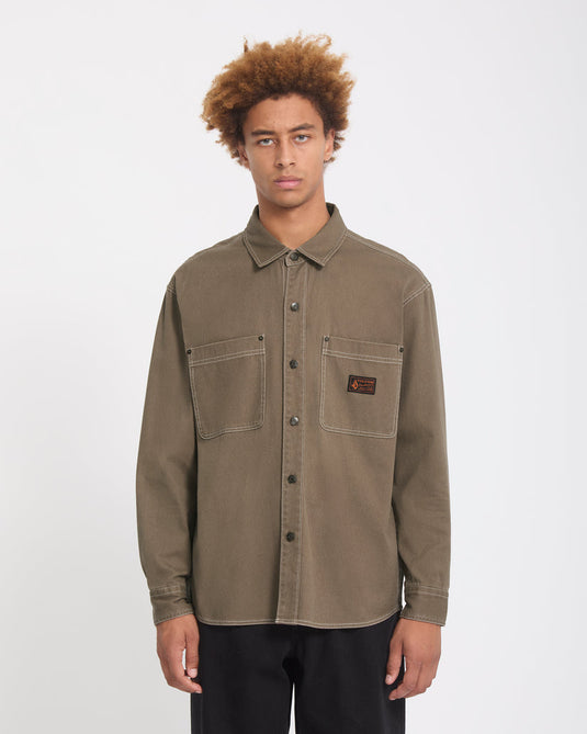 Volcom Men's Levelstone Shirt Earth A0532605-ETH