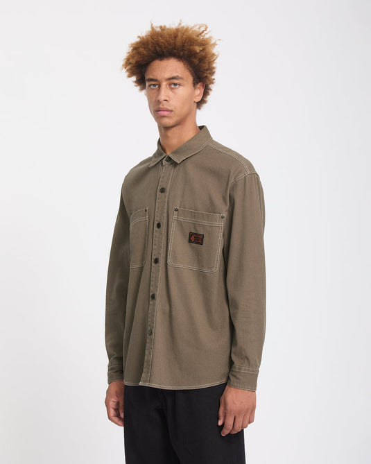 Volcom Men's Levelstone Shirt Earth A0532605-ETH