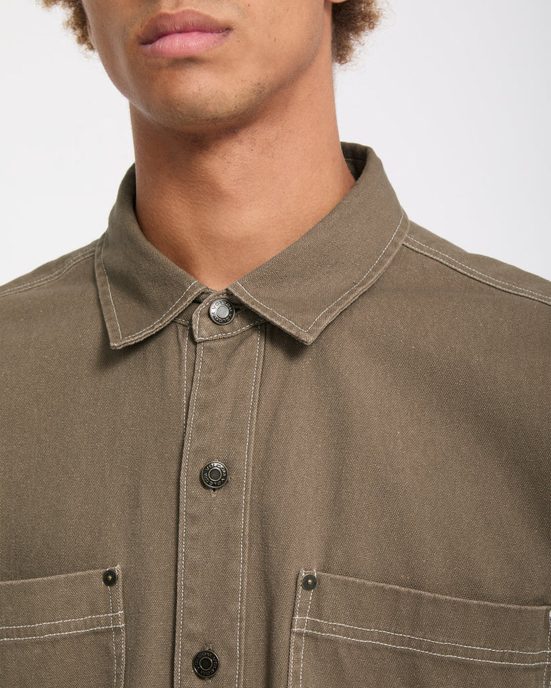 Load image into Gallery viewer, Volcom Men's Levelstone Shirt Earth A0532605-ETH
