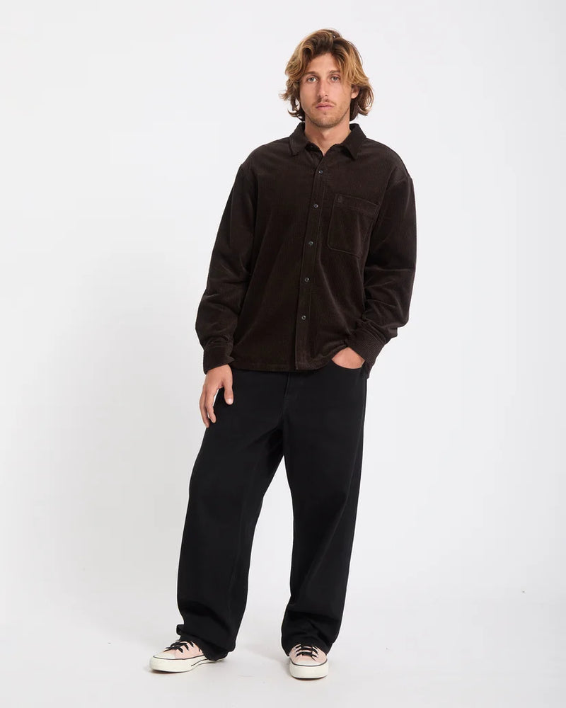Load image into Gallery viewer, Volcom Men's Fostered II Corduroy Shirt Cacao A0532606-CAO

