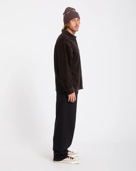 Volcom Men's Fostered II Corduroy Shirt Cacao A0532606-CAO