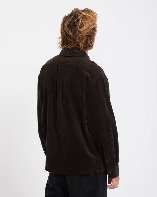 Volcom Men's Fostered II Corduroy Shirt Cacao A0532606-CAO