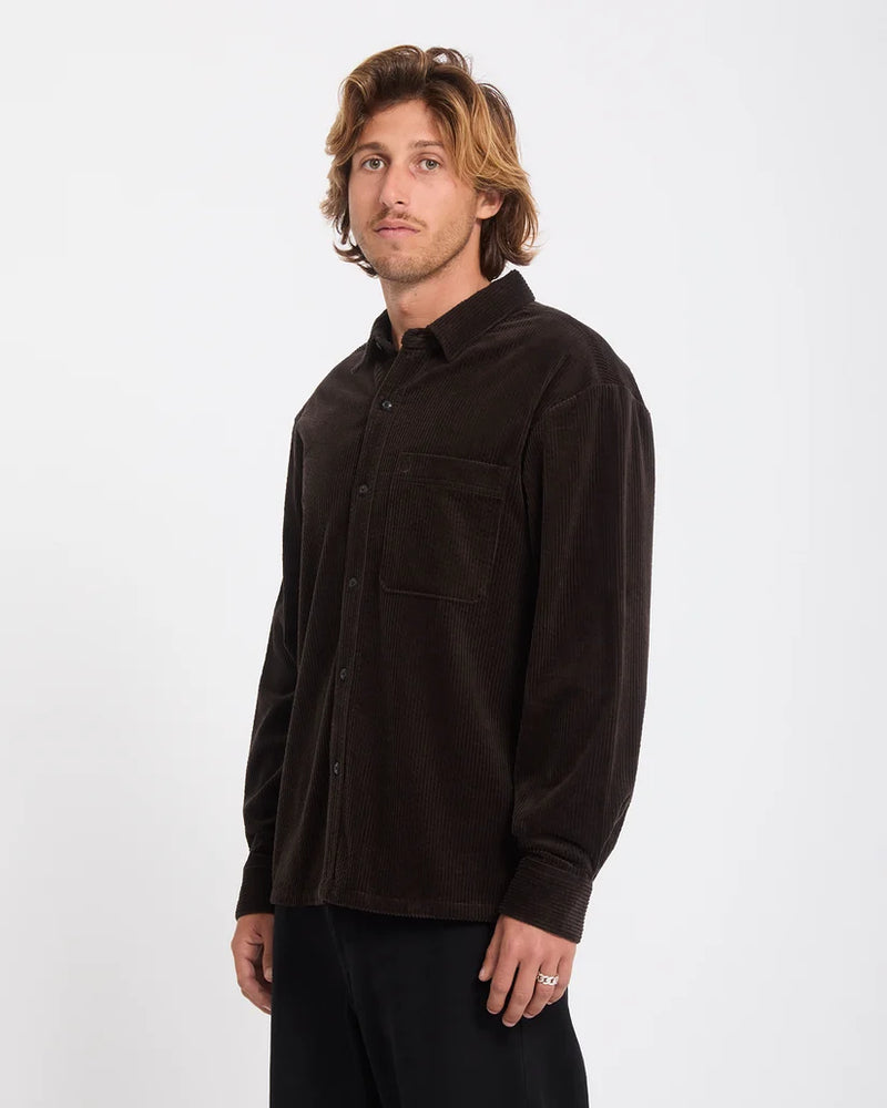 Load image into Gallery viewer, Volcom Men's Fostered II Corduroy Shirt Cacao A0532606-CAO
