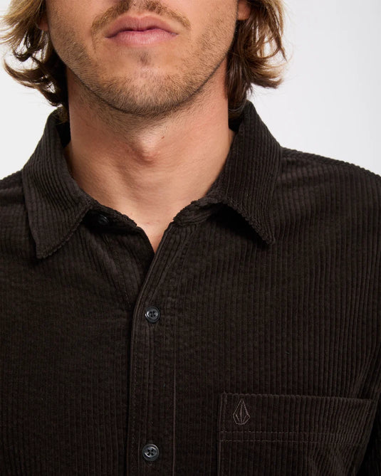 Volcom Men's Fostered II Corduroy Shirt Cacao A0532606-CAO