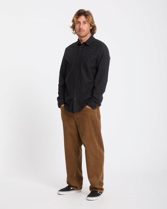 Volcom Men's Veeco Oxford Shirt Black A0532607-BLK
