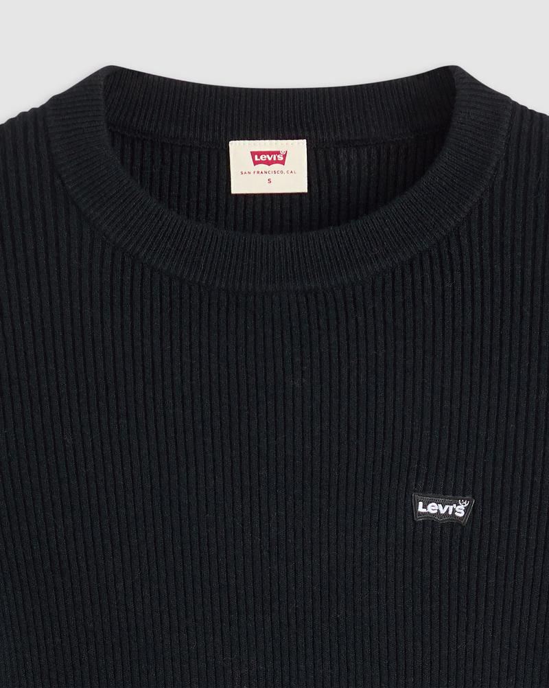 Load image into Gallery viewer, Levi&#39;s Women&#39;s Crewneck Rib Sweater Black A07190035
