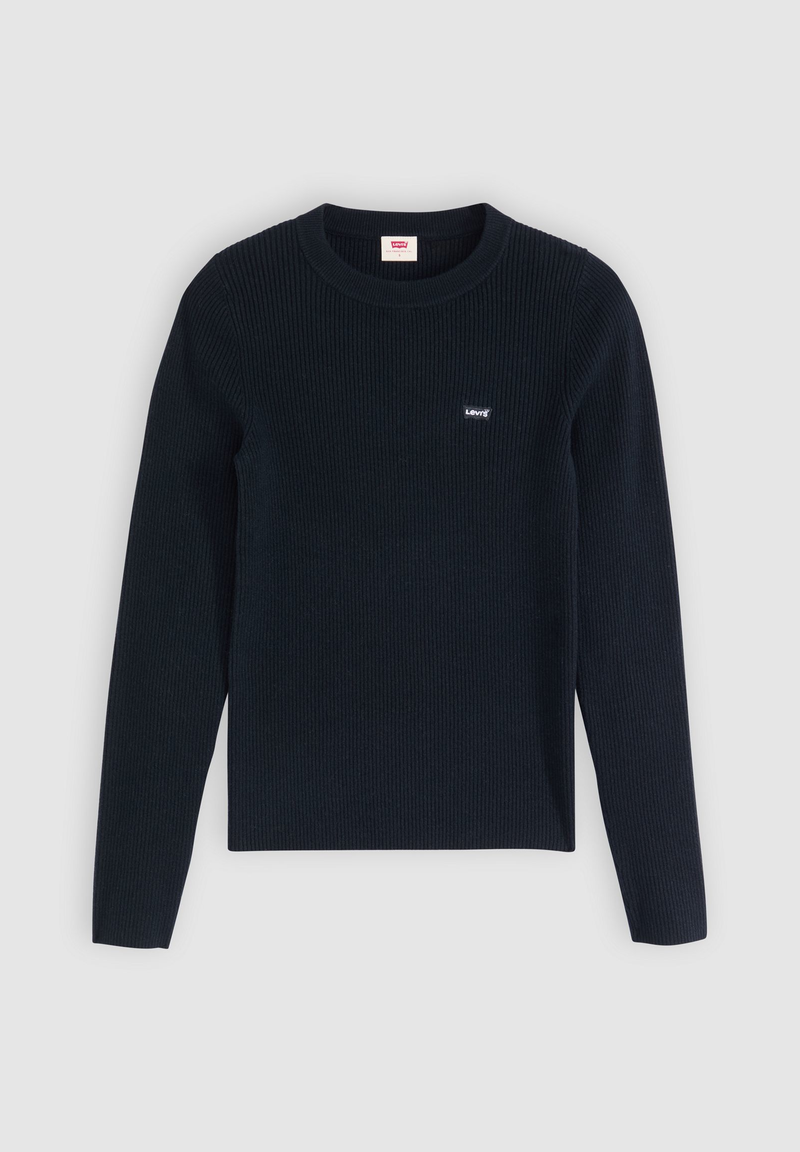 Load image into Gallery viewer, Levi&#39;s Women&#39;s Crewneck Rib Sweater Black A07190035
