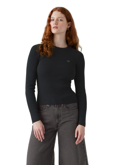 Levi's Women's Crewneck Rib Sweater Black A07190035