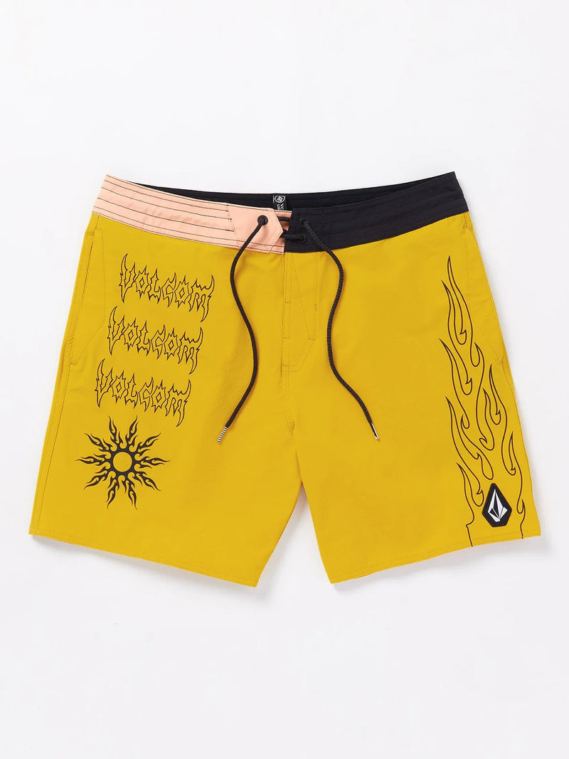 Load image into Gallery viewer, Volcom Men&#39;s About Time Liberators 17&quot; Boardshorts Lemon A0812403_LEM
