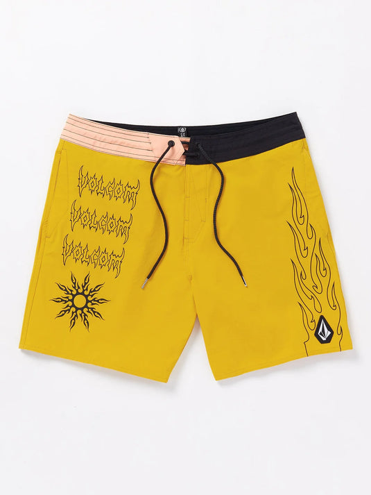 Volcom Men's About Time Liberators 17" Boardshorts Lemon A0812403_LEM