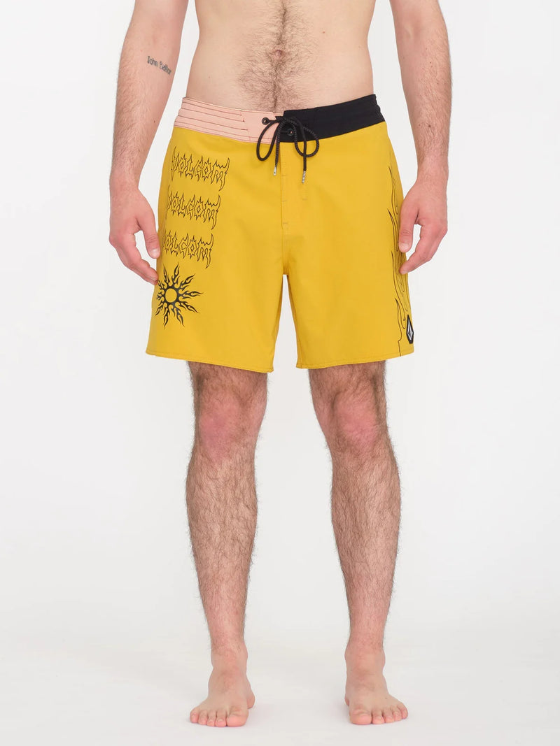 Load image into Gallery viewer, Volcom Men&#39;s About Time Liberators 17&quot; Boardshorts Lemon A0812403_LEM
