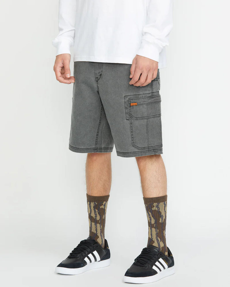 Load image into Gallery viewer, Volcom Men&#39;s Gage Work 21&quot; Short Stealth A0912500_STH
