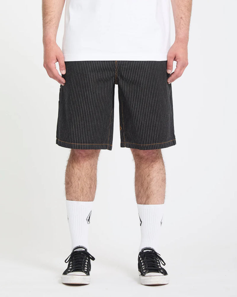 Load image into Gallery viewer, Volcom Men's Work Dialed 22" Short Black Stripe A0912612_BKS
