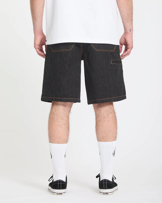Volcom Men's Work Dialed 22" Short Black Stripe A0912612_BKS