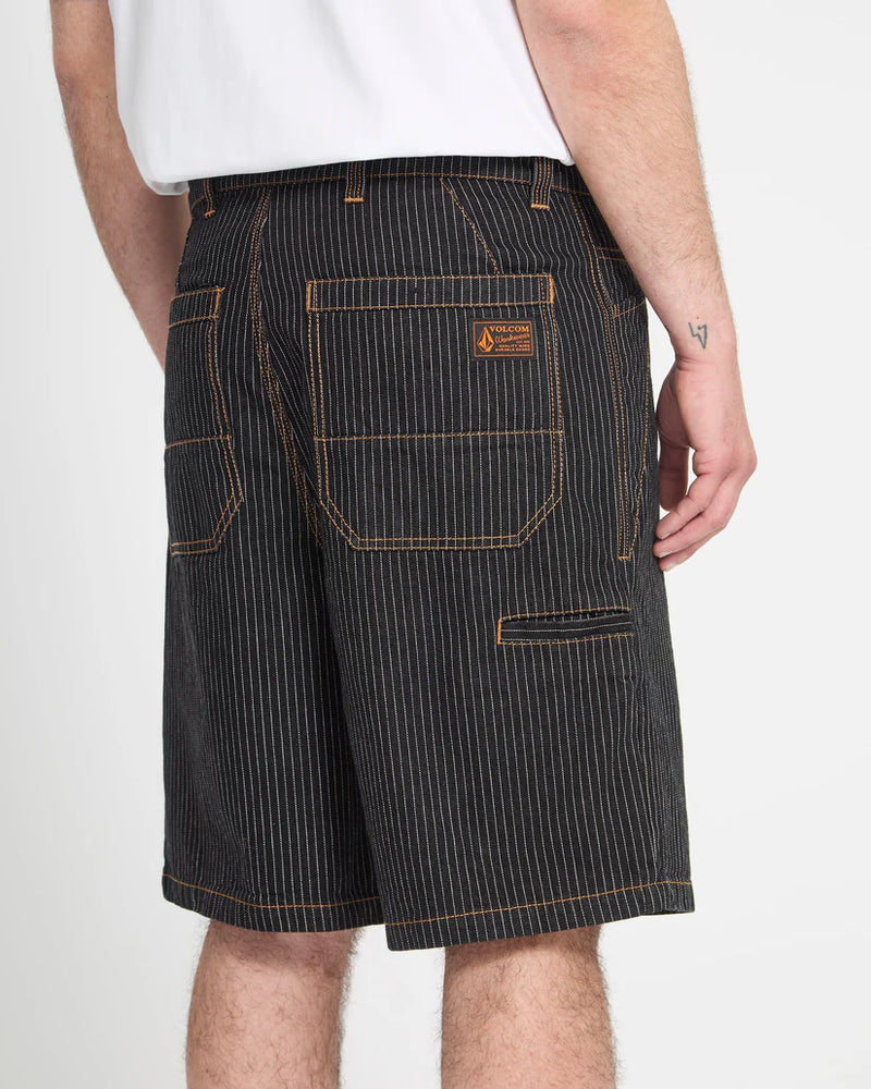 Load image into Gallery viewer, Volcom Men's Work Dialed 22" Short Black Stripe A0912612_BKS
