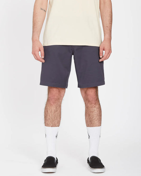 Volcom Men's Frickin Elasticated Waist 19" Shorts Charcoal A1012304_CHR