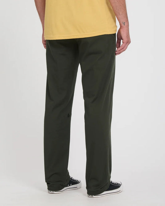 Volcom Men's Frickin Modern Stretch Trousers Rinsed Black A1112613-RIB