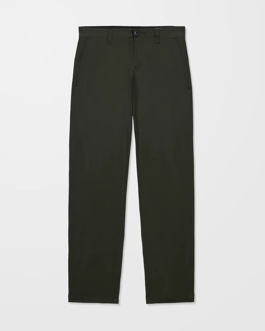 Volcom Men's Frickin Modern Stretch Trousers Rinsed Black A1112613-RIB