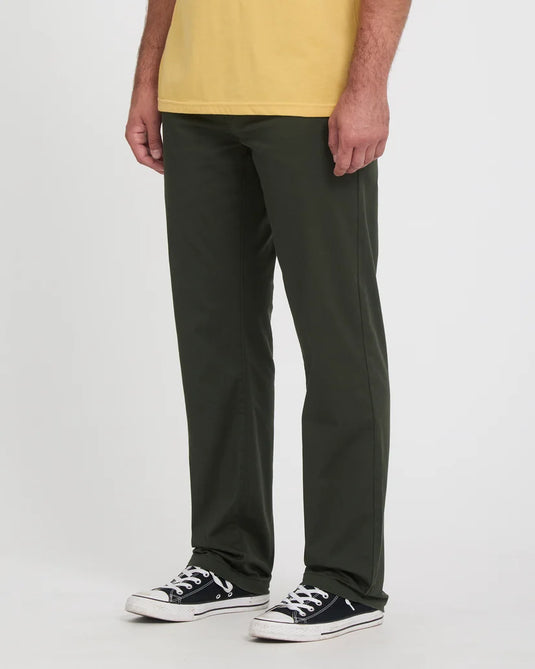Volcom Men's Frickin Modern Stretch Trousers Rinsed Black A1112613-RIB