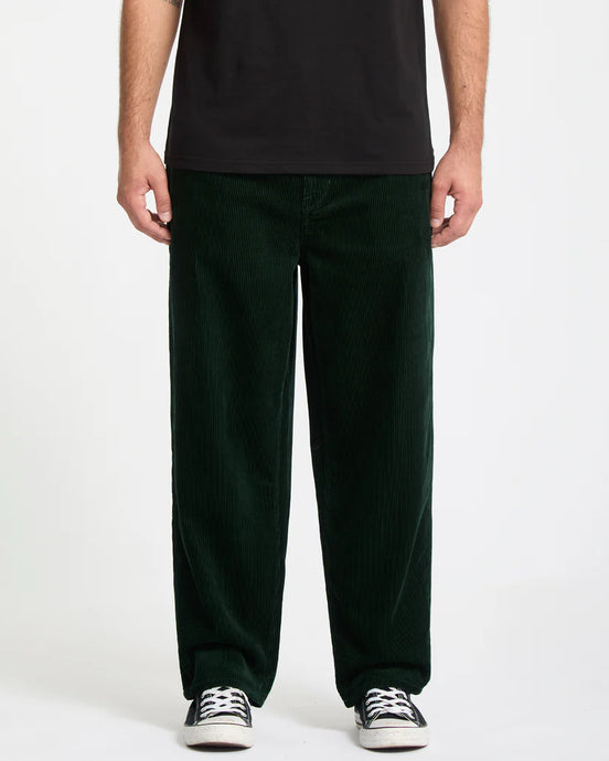 Volcom Men's Billow Tapered Corduroy Trousers Scarab A1132305_SCB