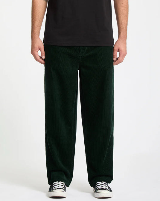 Volcom Men's Billow Tapered Corduroy Trousers Scarab A1132305_SCB