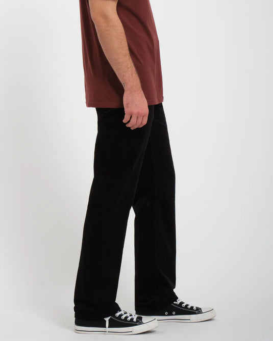 Volcom Men's Solver 5 Pocket Corduroy Trousers Black A1132312_BLK