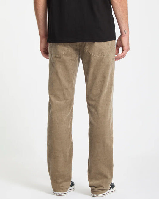 Volcom Men's Solver 5 Pocket Corduroy Trousers Brindle A1132312_BNL