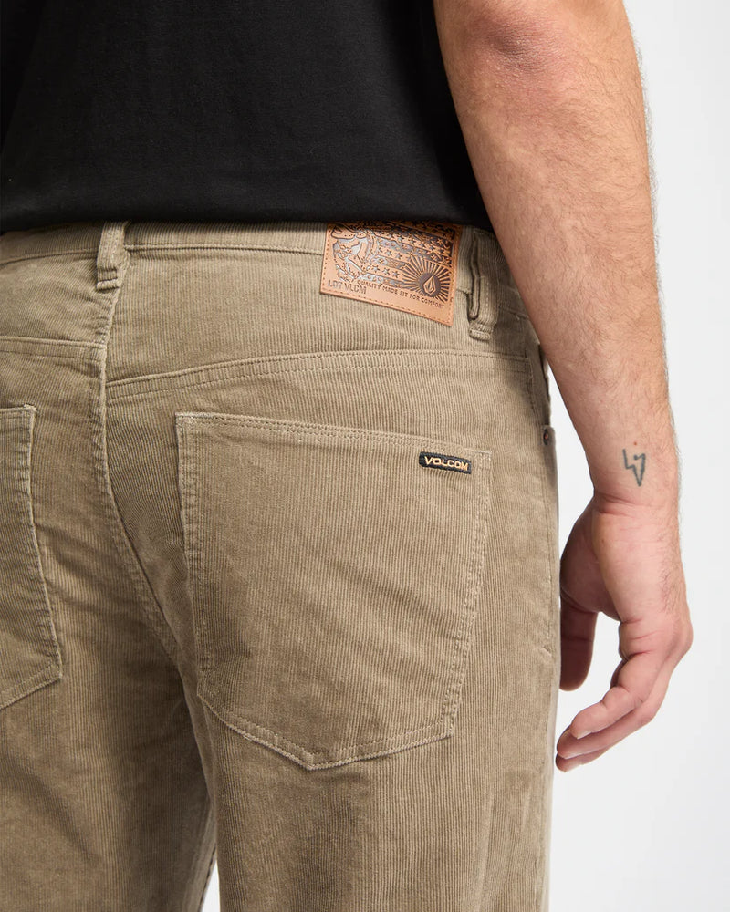 Load image into Gallery viewer, Volcom Men&#39;s Solver 5 Pocket Corduroy Trousers Brindle A1132312_BNL
