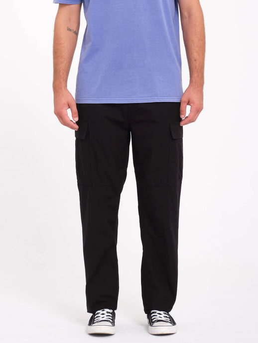Volcom Men's Strange Tripper Tapered Cargo Black A1132406-BLK