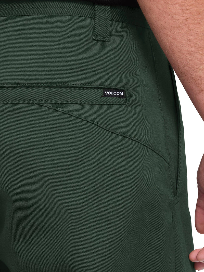 Load image into Gallery viewer, Volcom Men&#39;s Frickin Skate Chino Trousers Dark Forest A1132407-DKF
