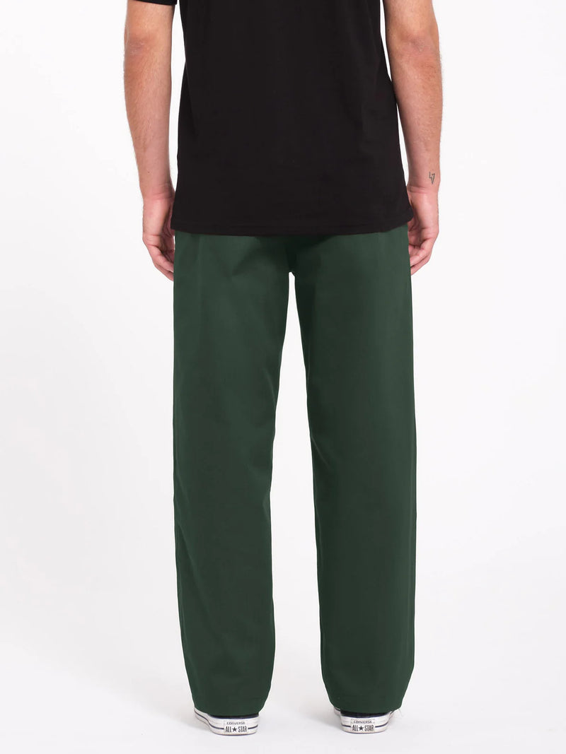 Load image into Gallery viewer, Volcom Men&#39;s Frickin Skate Chino Trousers Dark Forest A1132407-DKF

